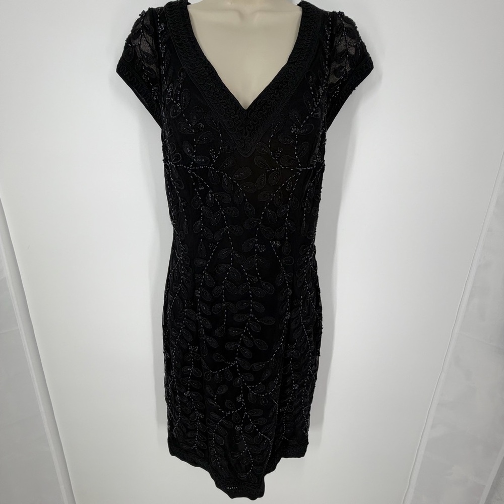 Sue Wong Nocturne Beaded Sheath Dress 12 Cocktail Evening Rehearsal Dinner - Picture 3 of 16